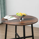 HOMCOM 80cm Round Kitchen Table, Dining Table for Small Spaces, Steel Leg