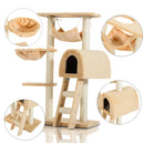 PawHut Cat Tree Kitten Scratching Activity Playing Climb Center Bed Condo Toy