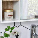 HOMCOM Wall Mounted Bathroom Storage Cabinet w/ Mirrored Door, Adjustable Shelf