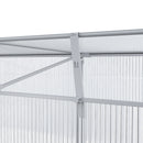 Outsunny  Aluminium Greenhouse Plants Raised Bed Vented Cold Frame Transparent