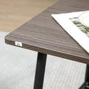 HOMCOM Sofa Side Table, End Table with 2-Tier Storage Shelf and Metal Frame