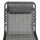 Outsunny Lounger Folding Reclining Camping Bed 5-position Adjustable Mixed Grey