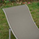 Outsunny Set of 2 Zero Gravity Lounge Chair Recliners Sun Lounger Light Grey