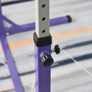 HOMCOM Adjustable Kids Gymnastics Bar Horizontal Training Steel Frame Purple