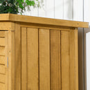 Outsunny Wooden Garden Storage Shed, 3-Tier Shelves Tool Cabinet w/ Asphalt Roof