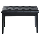 HOMCOM Classic Piano Bench Padded Seat Makeup Stool Solid Wood Wooden Black