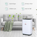 HOMCOM 16L/Day Portable Quiet Dehumidifier for Home, Electric Air De-Humidifier