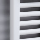 HOMCOM Heated Towel Rail, Hydronic Bathroom Ladder Radiator 600mm x 1200mm White