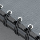 Outsunny Lounger Folding Reclining Camping Bed 5-position Adjustable Grey