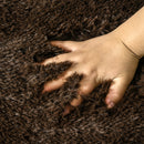 HOMCOM Brown Fluffy Area Rug Shaggy Carpet for Living Room, Bedroom, 120x200cm