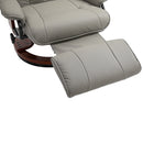 HOMCOM Ergonomic Office Recliner Sofa Chair PU Leather Armchair Lounger Grey