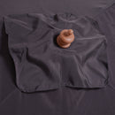 Outsunny Wooden Patio Umbrella Market Parasol Outdoor Sunshade 6 Ribs Deep Grey