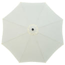 Outsunny Outdoor Market Table 3(m) Parasol Umbrella Sun Shade with 8 Ribs, Cream