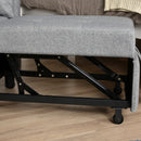HOMCOM Convertible Single Sofa Bed with Tufted Upholstered Fabric, Grey