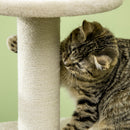 PawHut Cat Tree Climbing Tower w/ Scratching Post, Cat House, Hanging Toy Ball