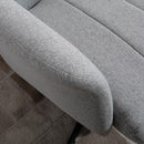 HOMCOM Recliner and Ottoman Thick Padded Cushion Adjustable Back Light Grey