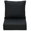 Outsunny Outdoor Seat and Back Cushion Set, Deep Seating Chair Cushion, Black