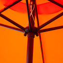 Outsunny Patio Umbrella Parasol Sun Shade Garden Aluminium Orange 2.7M