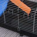 PawHut 119cm Small Animal Cage for Rabbit Ferret Guinea Pig w/ Food Dish Black