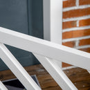 PawHut Wooden Pet Gate Foldable Freestanding Pet Gate w/ Three Panels - White
