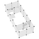 PawHut Pet Playpen, 18 Panels DIY Small Animal Cage, for Guinea Pigs, Hegehogs
