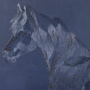HOMCOM Gold Textured Canvas Wall Art Horse for Living Room Bedroom, 93x63cm