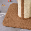 PawHut 2-Tier Cat Kitten Resting Tree w/ Top Basket Cushion Sisal Post Brown