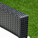 Outsunny 4PC Rattan Sofa Set Outdoor Coffee Table Chair Wicker Garden Black