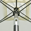 Outsunny 3x2m Patio Parasol Canopy Tilt Crank 6 Ribs Sun Shade Garden White