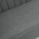HOMCOM Linen-Feel Double Sofa w/ Wood Frame Foam Padding High Back, Grey