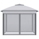 Outsunny Pop Up Gazebo Height Adjustable Canopy Tent w/ Carrying Bag, Grey