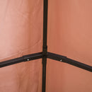 Outsunny 3 x 4m Outdoor 2-Tier Steel Frame Gazebo with Curtains Outdoor Backyard