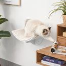 PawHut Wood Cat Shelf Perch Bed Curved Climber Wall-Mounted Cat Furniture