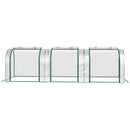 Outsunny Tunnel Greenhouse Steel Frame for Garden Backyard w/ Zipper Doors