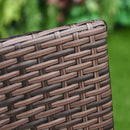 Outsunny 2PC Outdoor Rattan Armchair Wicker Dining Chair Set for Garden Brown