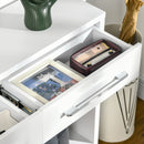 HOMCOM Console Tables, Hallway Table w/ Drawers and Shelf for Living Room,White