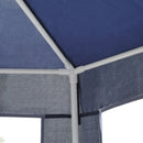 Outsunny Garden Hexagonal Gazebo Patio Outdoor Canopy Patio Party Tent Blue