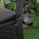 Outsunny  4PCS Patio PP Rattan Style Garden Loveseat, Armchairs & Tea Table Set