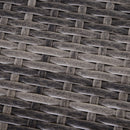 Outsunny Rattan Garden Sofa Set Storage Table Wicker Patio Lounger 4-Seater Grey