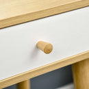 HOMCOM Dressing Table with Big Mirror, Makeup Desk with Drawer, Natural