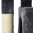 PawHut Cat Rest & Play Activity Tree w/ 2 House Perch Scratching Post Black