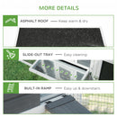 PawHut Wooden Chicken Coop Rabbit Hutch Poultry Cage W/ Plant Box Nesting Box