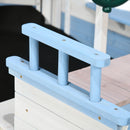 Outsunny Kids Wooden Sand Pit w/ UV Protections, Canopy, for Ages 3-8 Years