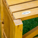 Outsunny Wooden Garden Corner Bench with Planter, Garden Bench Seat for Patio