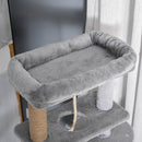 PawHut Cat Tree Climbing Kitten Activity Center 48 x 48 x 120cm Light Grey