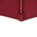 Outsunny 2.5m Wooden Garden Parasol Outdoor Umbrella Canopy w/ Vent Red