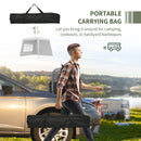 Outsunny 2.4 x 2.4m UV50+ Pop Up Gazebo Canopy Tent with Carry Bag, White