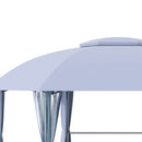 Outsunny 4 x 4.7(m) Gazebo Canopy, Hexagon Tent w/ Netting Steel Frame Grey