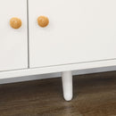 HOMCOM Microwave Cabinet Kitchen Storage Cabinet with Adjustable Shelves White
