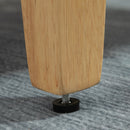 HOMCOM Dining Chair Linen-Touch Fabric Kitchen Chair W/ Rubber Wood Legs Grey